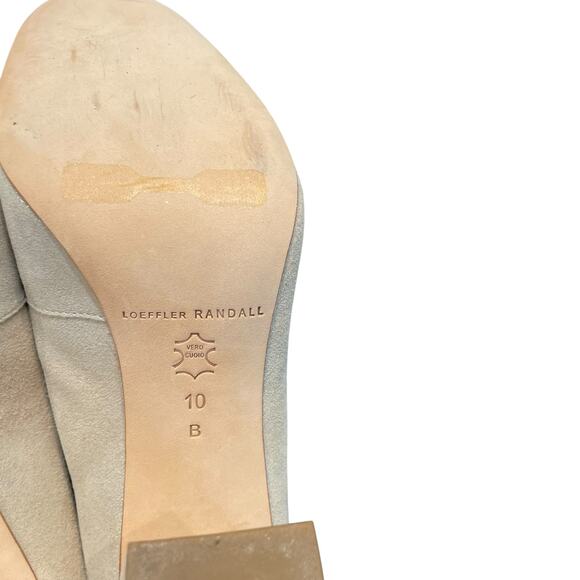 Loeffler Randall Phyllis Shimmer Metallic Suede Sparkly Pump Sugar Gold Size 10 - Picture 8 of 8